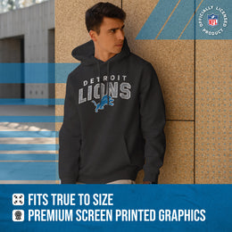 Detroit Lions NFL Adult Unisex Starting Fresh Ultra Soft Fleece Hooded Sweatshirt - Black Heather