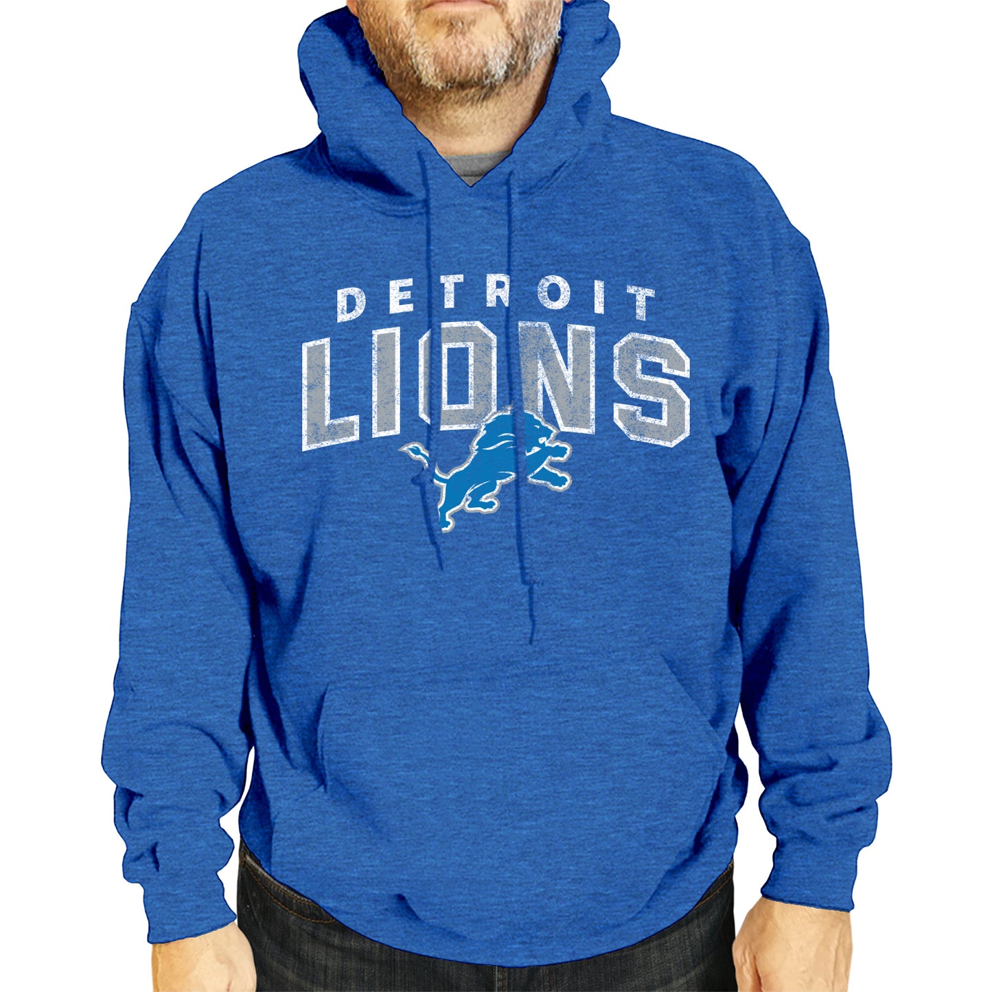 Detroit Lions NFL Adult Unisex Starting Fresh Ultra Soft Fleece Hooded Sweatshirt - Royal