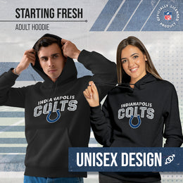 Indianapolis Colts NFL Adult Unisex Starting Fresh Ultra Soft Fleece Hooded Sweatshirt - Black Heather