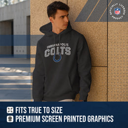 Indianapolis Colts NFL Adult Unisex Starting Fresh Ultra Soft Fleece Hooded Sweatshirt - Black Heather