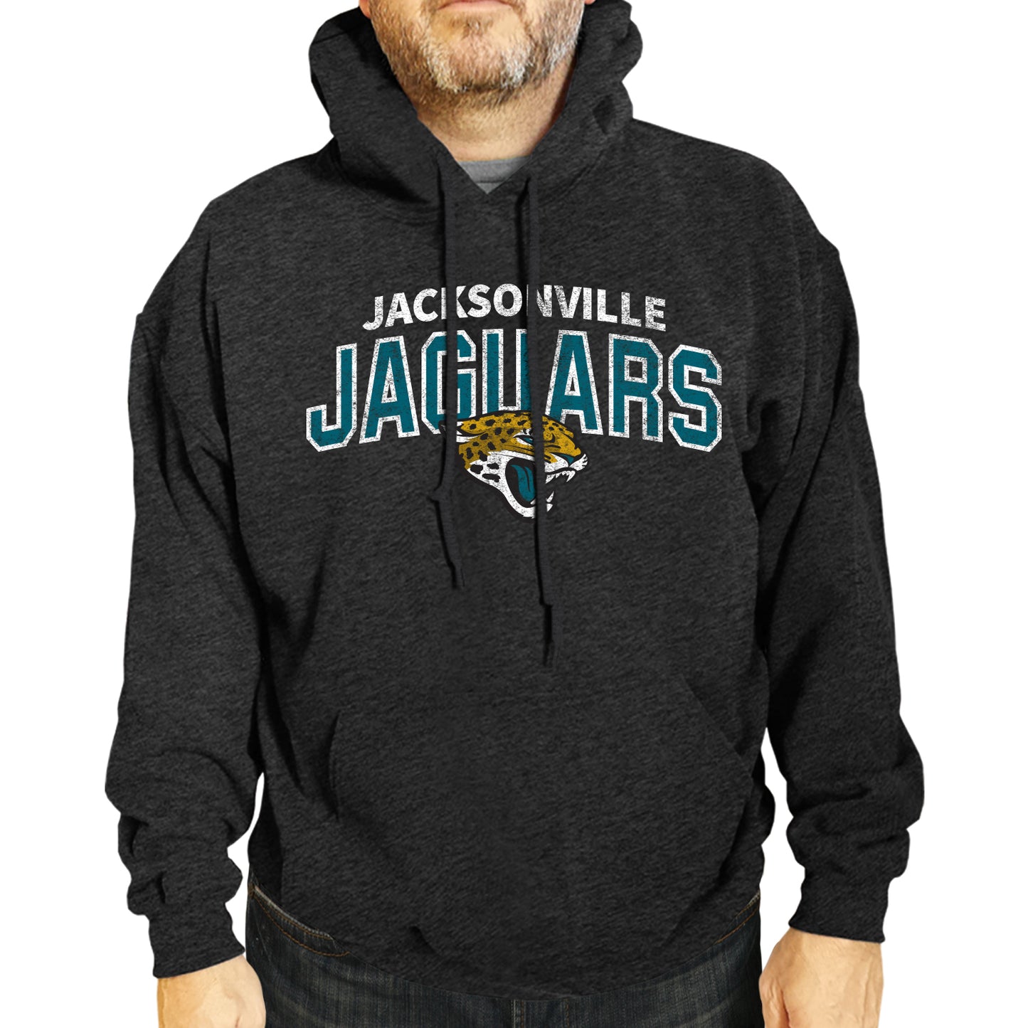 Jacksonville Jaguars NFL Adult Unisex Starting Fresh Ultra Soft Fleece Hooded Sweatshirt - Black Heather