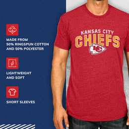 Kansas City Chiefs NFL Starting Fresh Short Sleeve Heather T-Shirt - Red