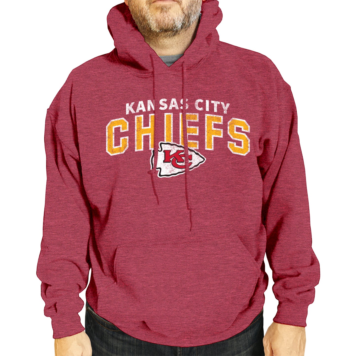 Kansas City Chiefs NFL Adult Unisex Starting Fresh Ultra Soft Fleece Hooded Sweatshirt - Red