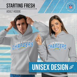 Los Angeles Chargers NFL Adult Unisex Starting Fresh Ultra Soft Fleece Hooded Sweatshirt - White