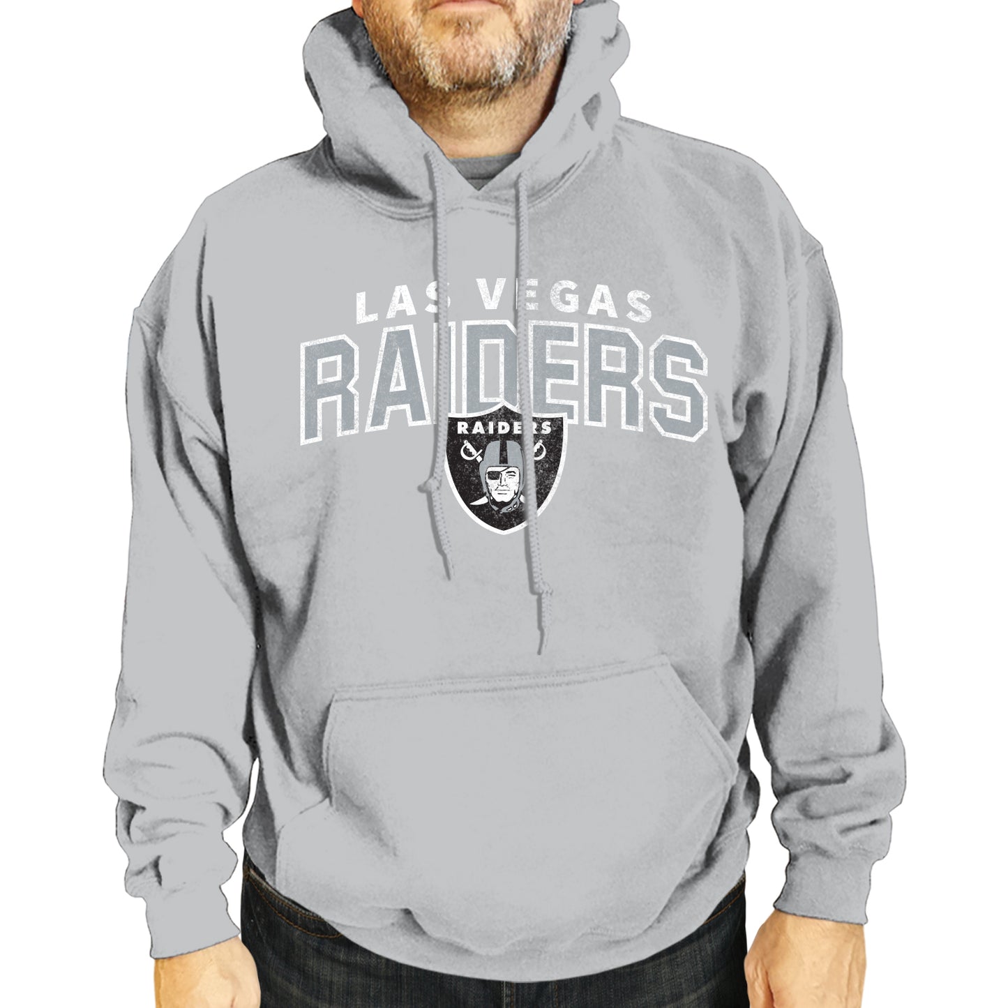 Las Vegas Raiders NFL Adult Unisex Starting Fresh Ultra Soft Fleece Hooded Sweatshirt - Athletic Heather