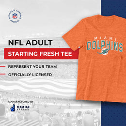 Miami Dolphins NFL Starting Fresh Short Sleeve Heather T-Shirt - Orange