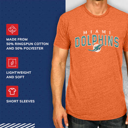 Miami Dolphins NFL Starting Fresh Short Sleeve Heather T-Shirt - Orange