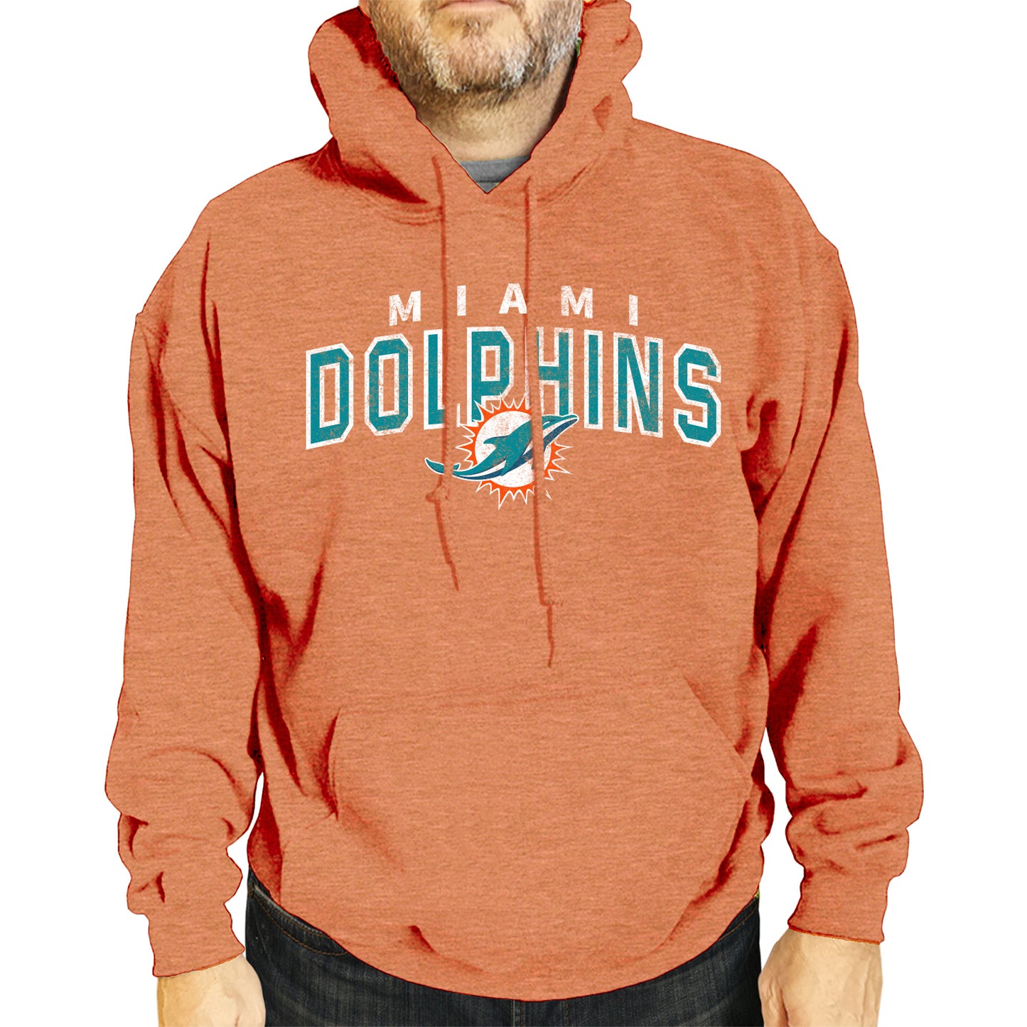 Miami Dolphins NFL Adult Unisex Starting Fresh Ultra Soft Fleece Hooded Sweatshirt - Orange