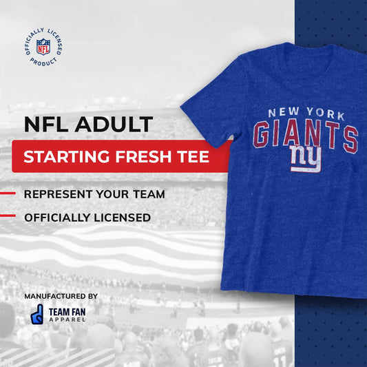 New York Giants NFL Starting Fresh Short Sleeve Heather T-Shirt - Royal