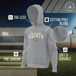 New Orleans Saints NFL Adult Unisex Starting Fresh Ultra Soft Fleece Hooded Sweatshirt - Athletic Heather