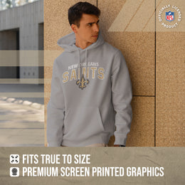 New Orleans Saints NFL Adult Unisex Starting Fresh Ultra Soft Fleece Hooded Sweatshirt - Athletic Heather