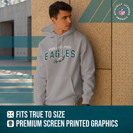 Philadelphia Eagles NFL Adult Unisex Starting Fresh Ultra Soft Fleece Hooded Sweatshirt - Athletic Heather