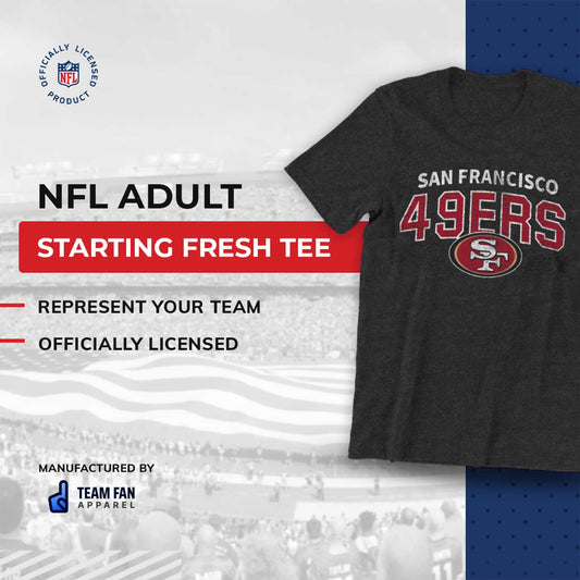 San Francisco 49ers NFL Starting Fresh Short Sleeve Heather T-Shirt - Black
