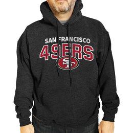 San Francisco 49ers NFL Adult Unisex Starting Fresh Ultra Soft Fleece Hooded Sweatshirt - Black Heather