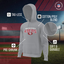 San Francisco 49ers NFL Adult Unisex Starting Fresh Ultra Soft Fleece Hooded Sweatshirt - Athletic Heather