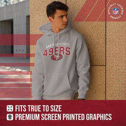 San Francisco 49ers NFL Adult Unisex Starting Fresh Ultra Soft Fleece Hooded Sweatshirt - Athletic Heather