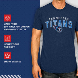 Tennessee Titans NFL Starting Fresh Short Sleeve Heather T-Shirt - Navy