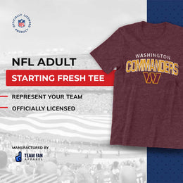 Washington Commanders NFL Starting Fresh Short Sleeve Heather T-Shirt - Maroon