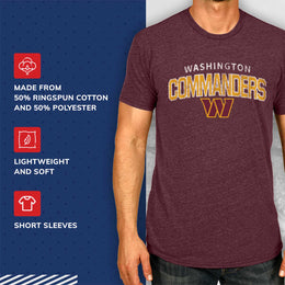 Washington Commanders NFL Starting Fresh Short Sleeve Heather T-Shirt - Maroon
