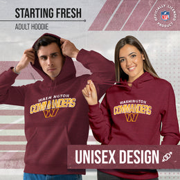 Washington Commanders NFL Adult Unisex Starting Fresh Ultra Soft Fleece Hooded Sweatshirt - Cardinal