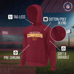 Washington Commanders NFL Adult Unisex Starting Fresh Ultra Soft Fleece Hooded Sweatshirt - Cardinal
