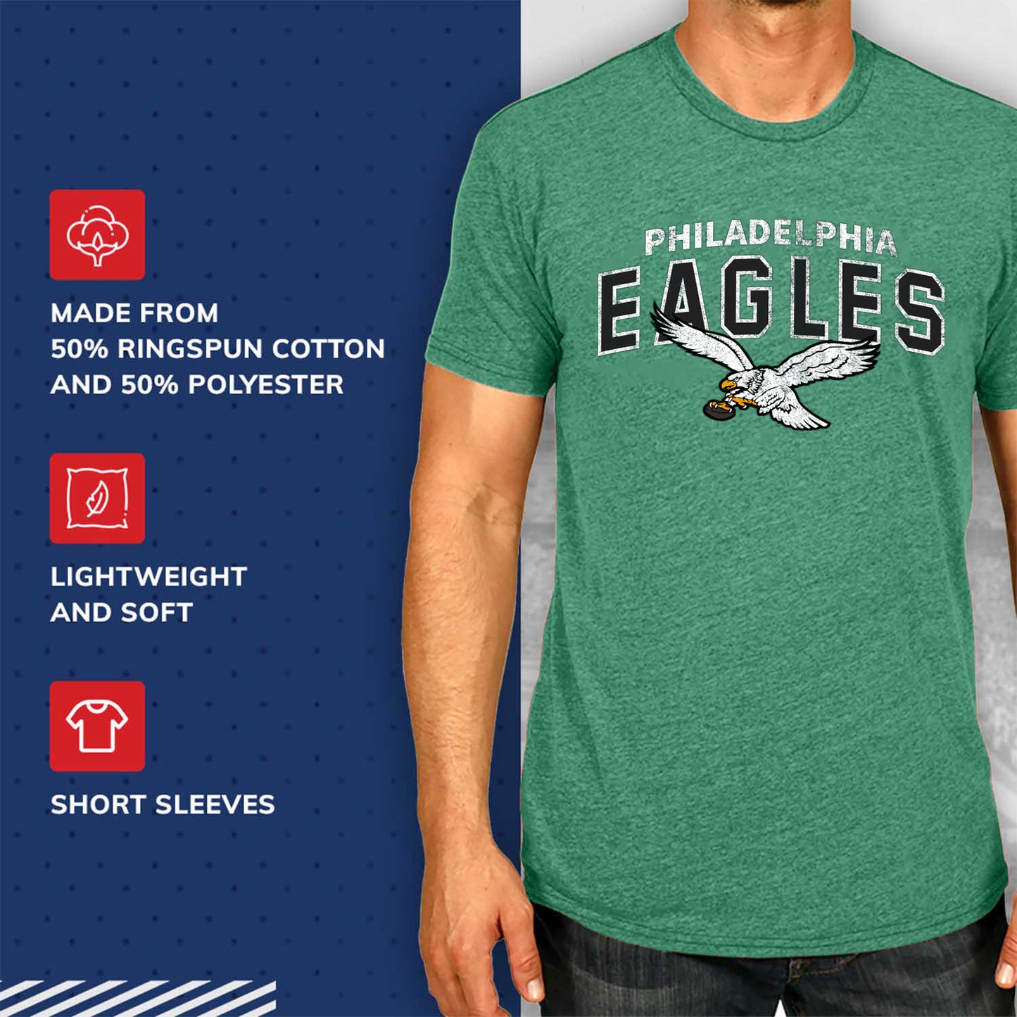 Philadelphia Eagles NFL Starting Fresh Tee - Kelly Green