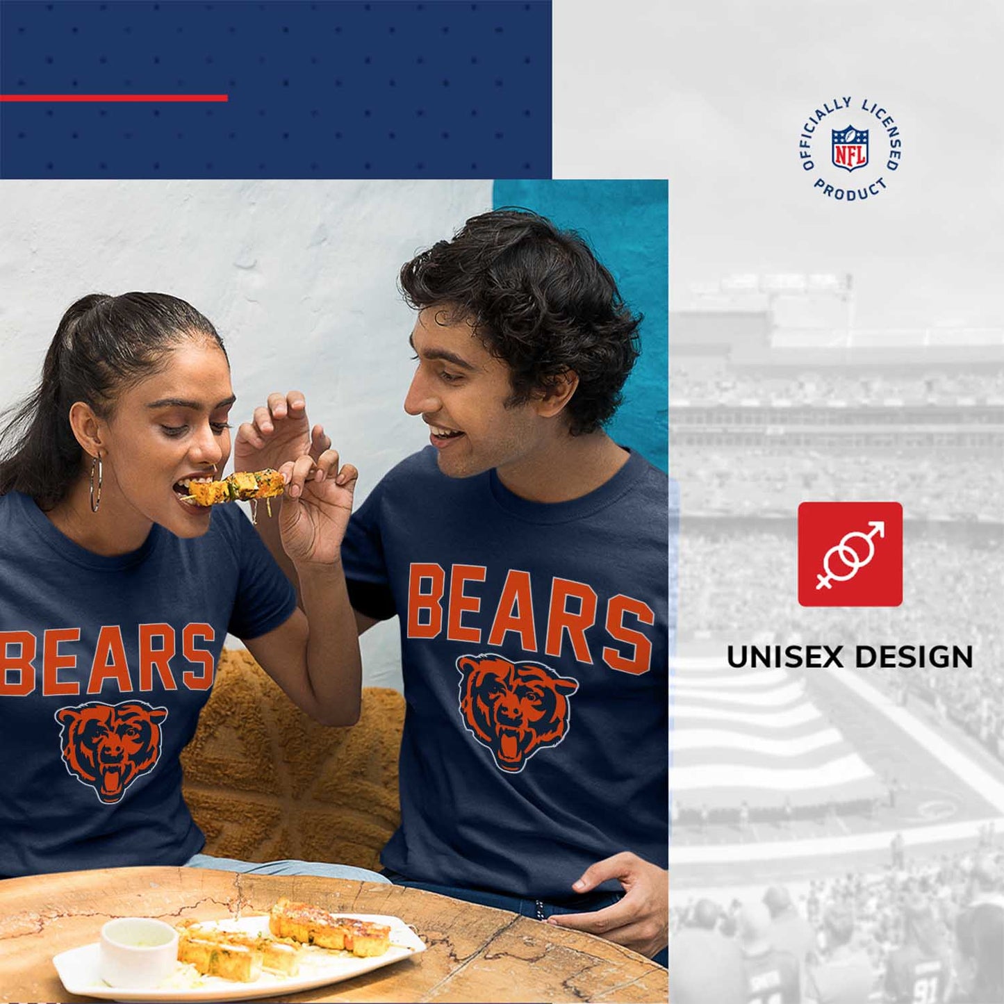 Chicago Bears NFL Home Team Tee - Navy