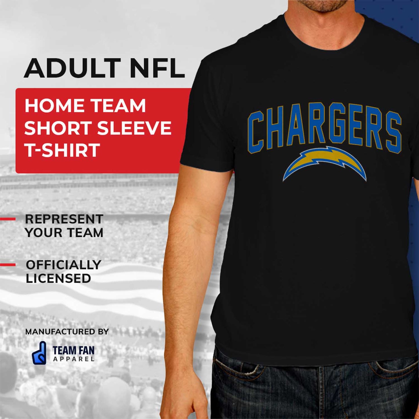 Los Angeles Chargers NFL Home Team Tee - Black