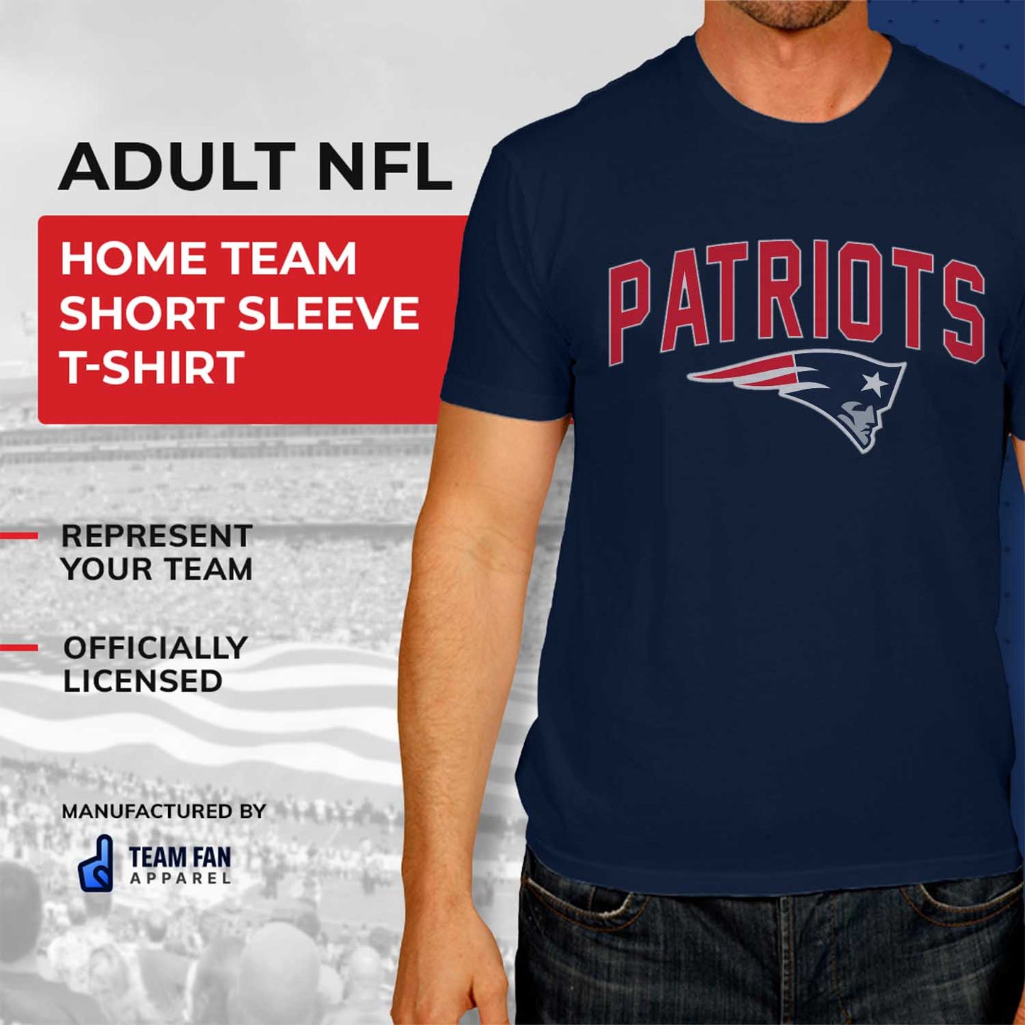 New England Patriots NFL Home Team Tee - Navy