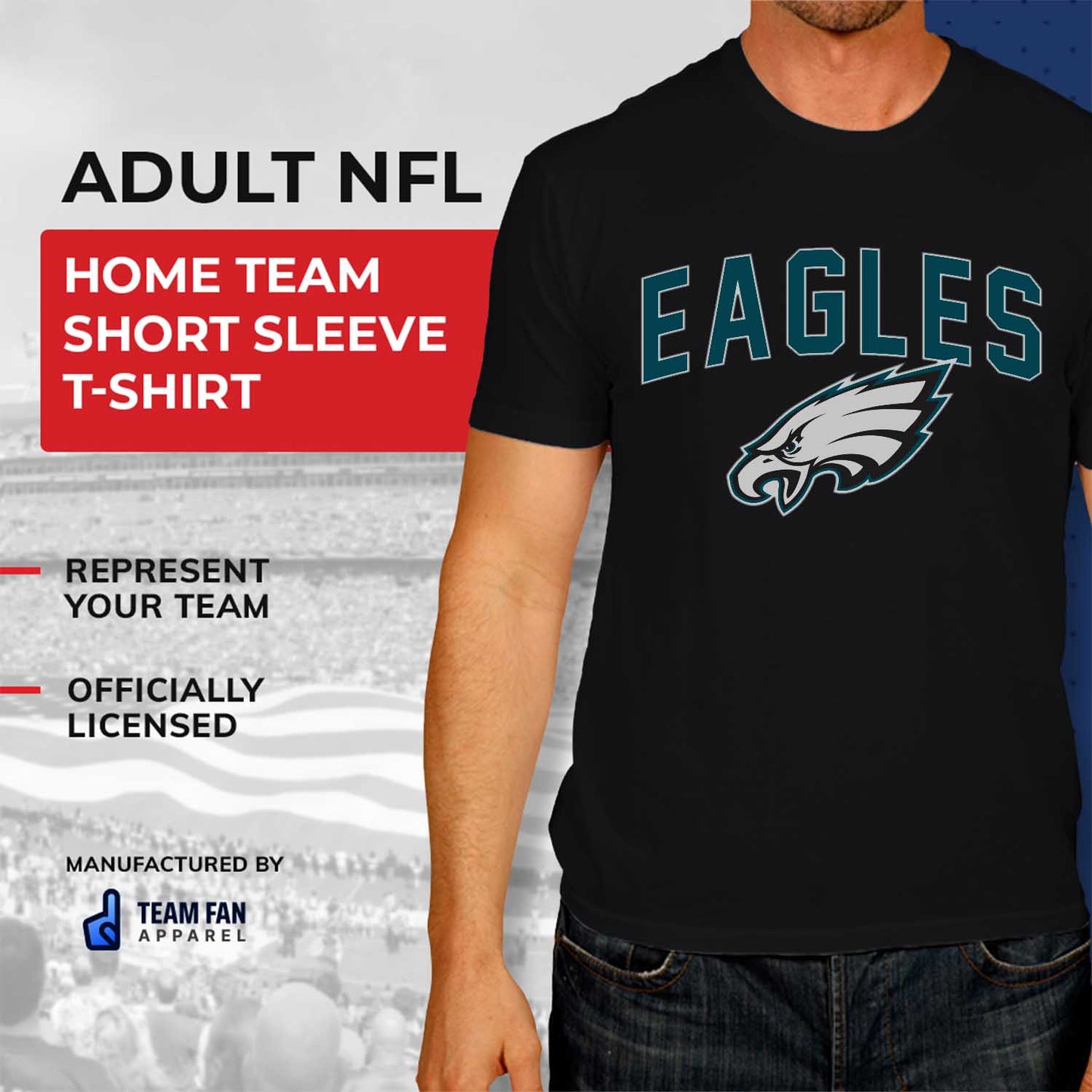 Philadelphia Eagles NFL Home Team Tee - Black