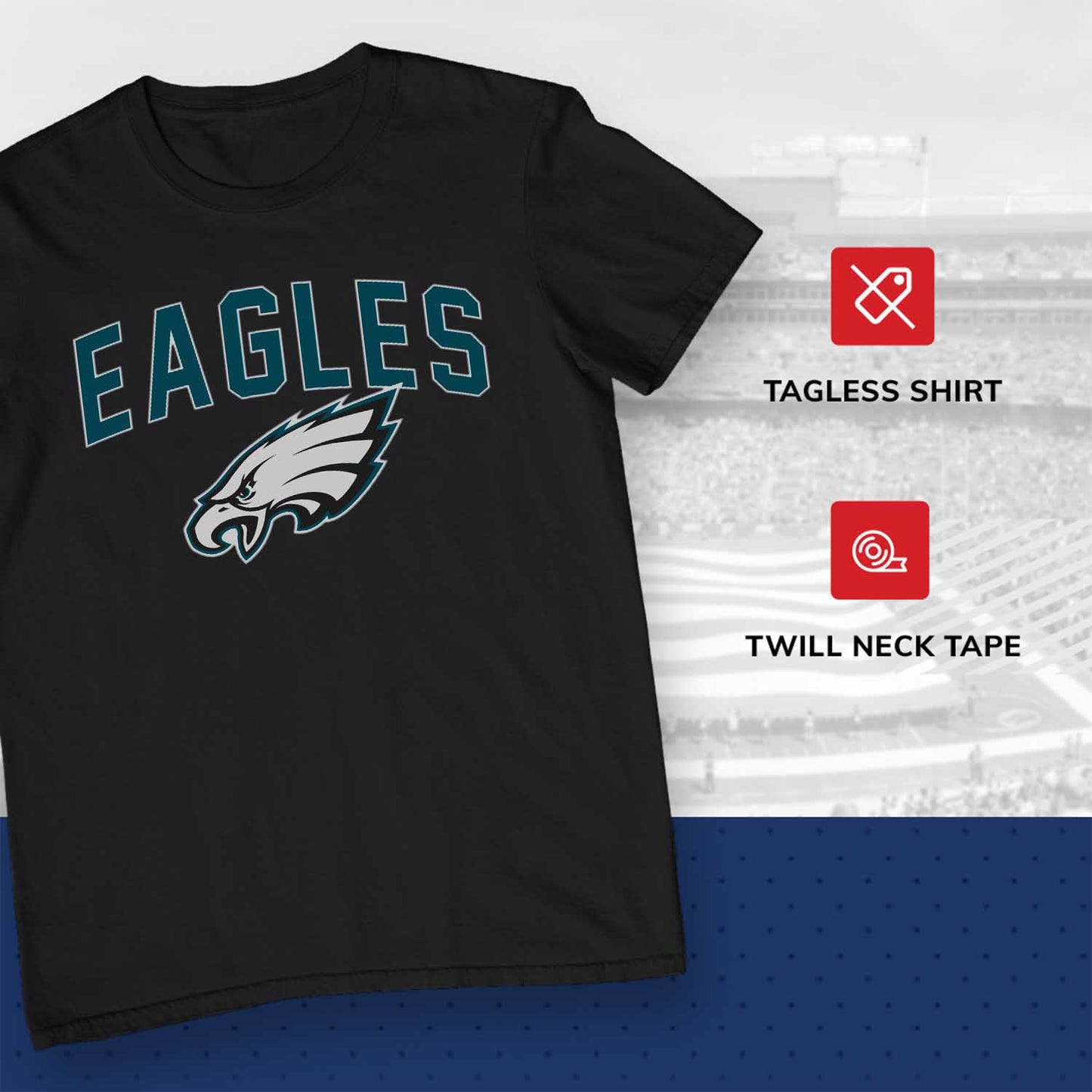 Philadelphia Eagles NFL Home Team Tee - Black