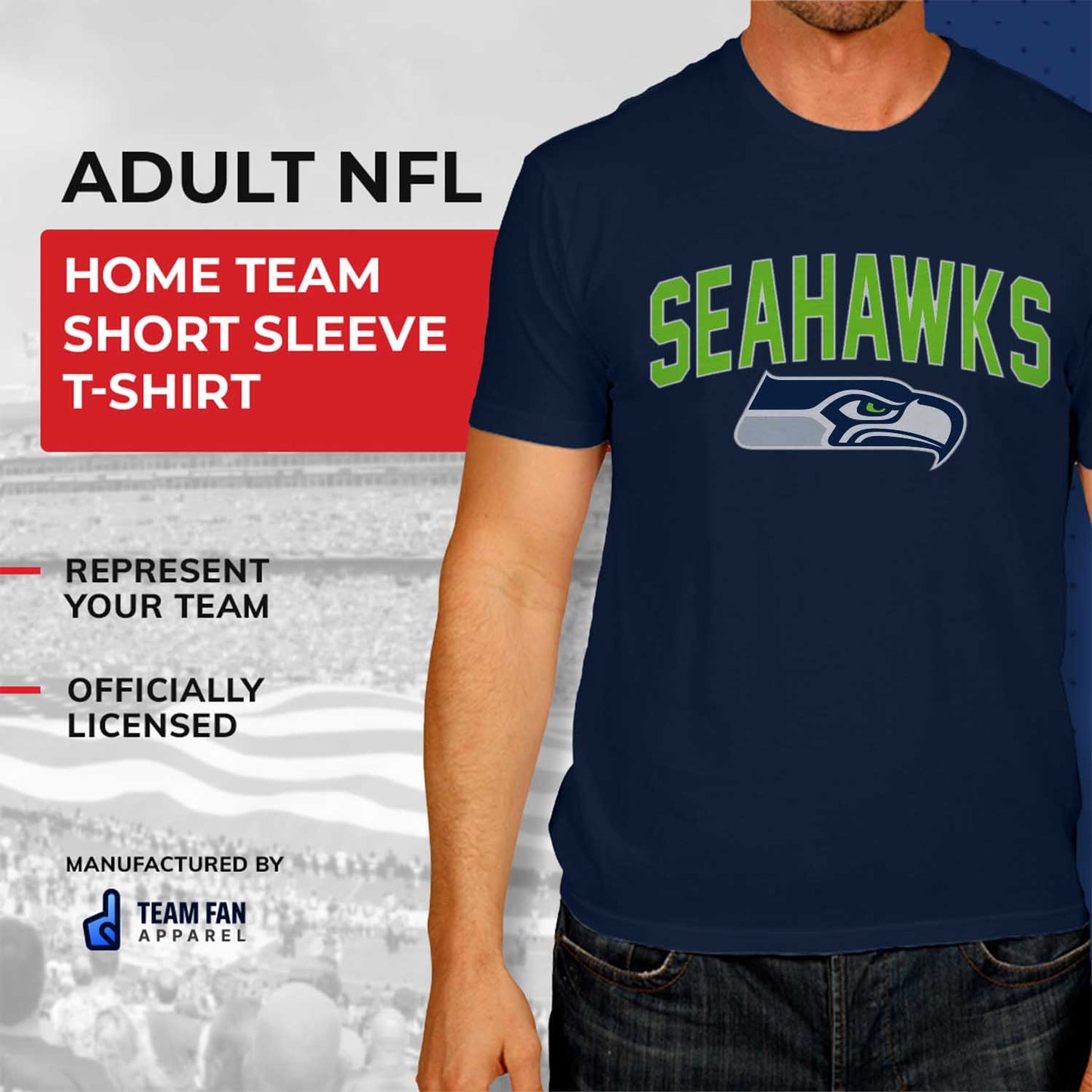 Seattle Seahawks NFL Home Team Tee - Navy