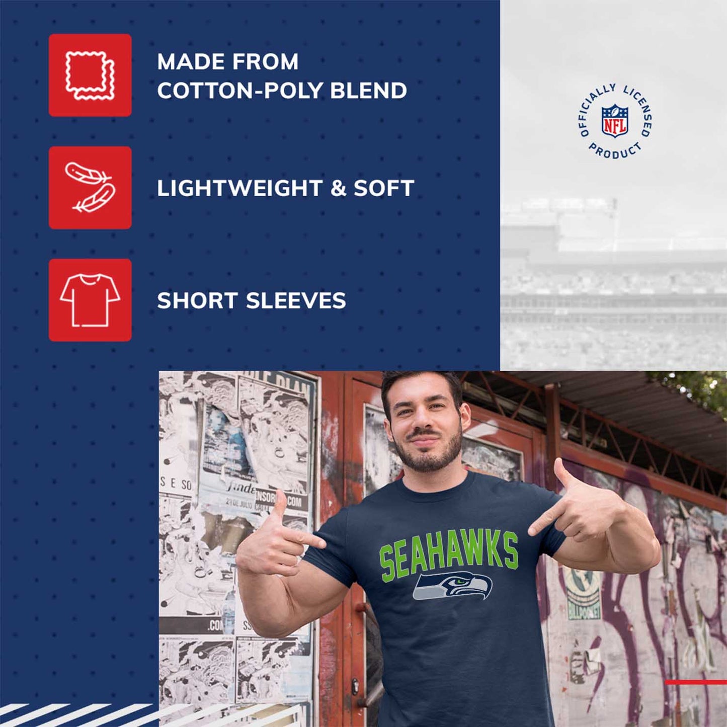 Seattle Seahawks NFL Home Team Tee - Navy