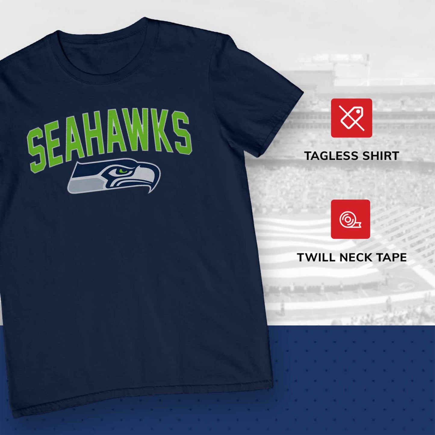 Seattle Seahawks NFL Home Team Tee - Navy