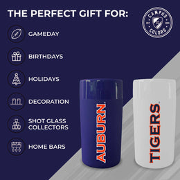 Auburn Tigers College and University 2-Pack Shot Glasses - Team Color