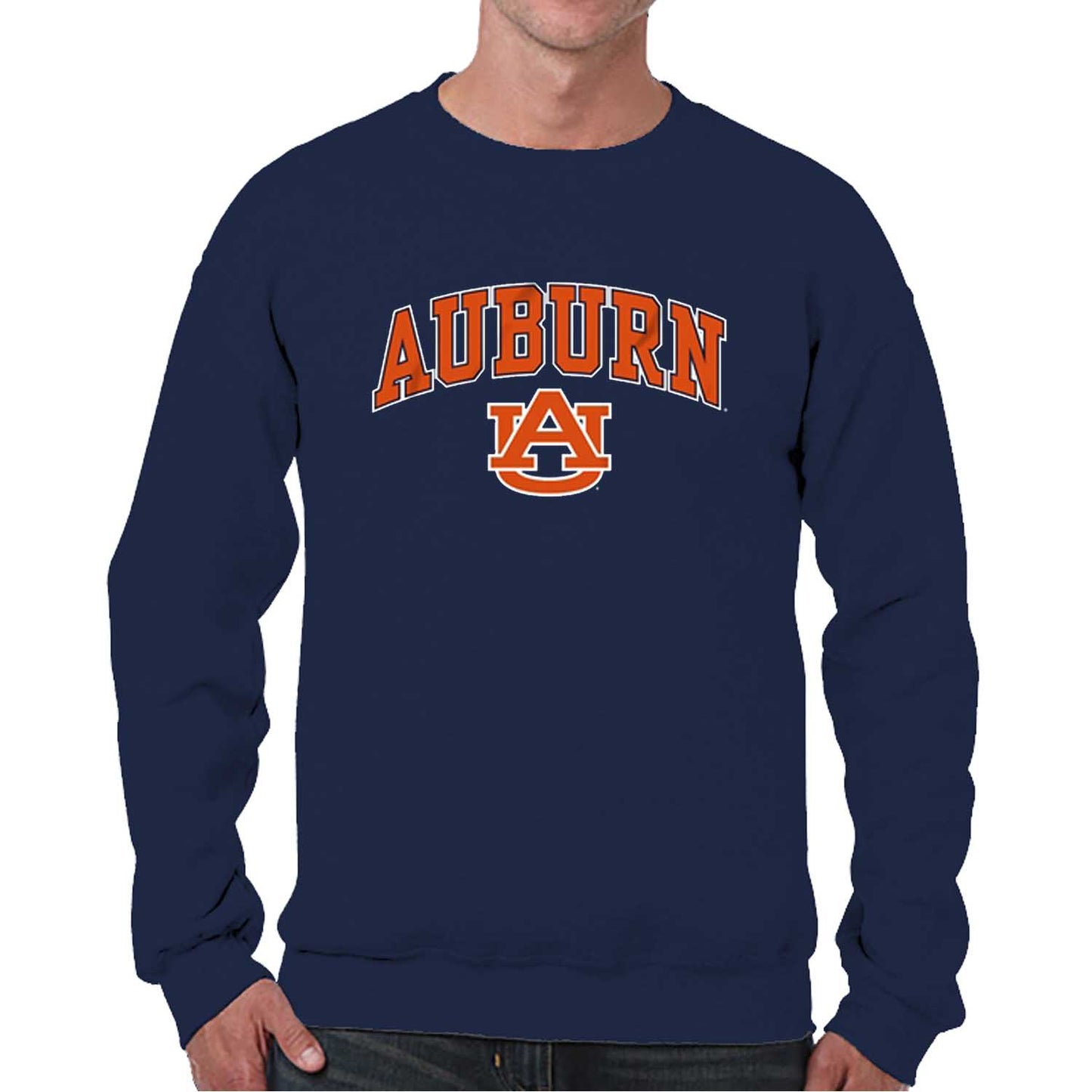 Auburn Tigers Adult Arch & Logo Soft Style Gameday Crewneck Sweatshirt - Navy