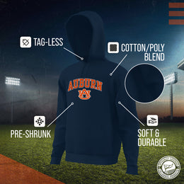 Auburn Tigers Campus Colors Adult Arch & Logo Soft Style Gameday Hooded Sweatshirt  - Navy