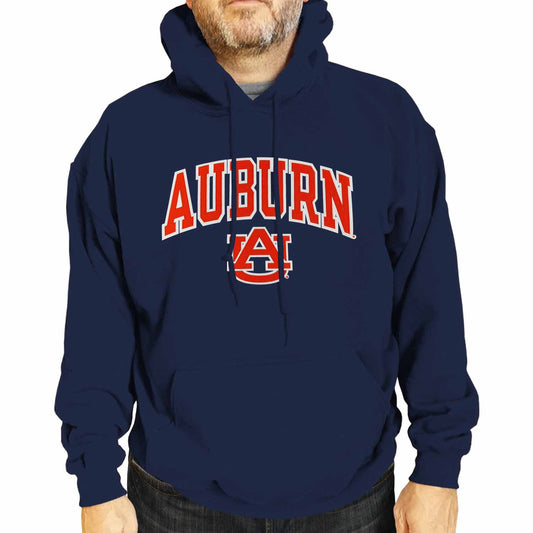 Auburn Tigers NCAA Adult Tackle Twill Hooded Sweatshirt - Navy