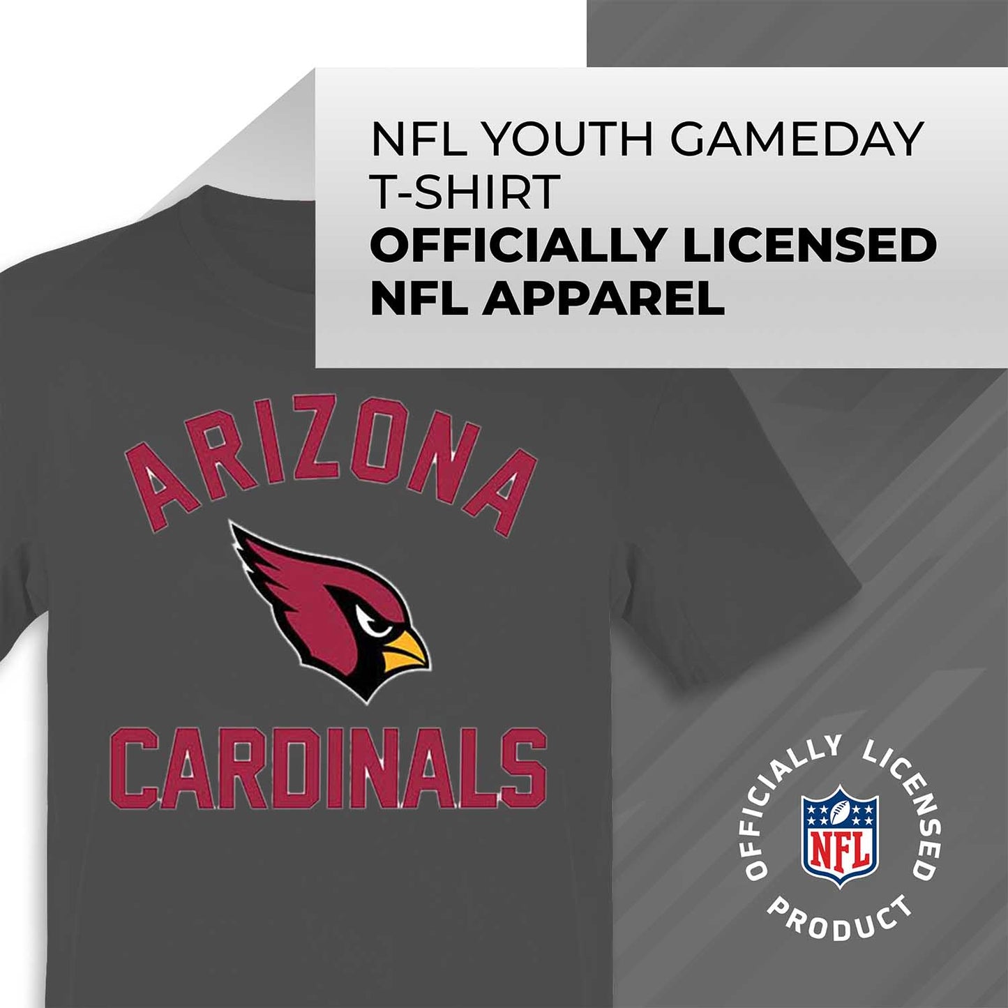 Arizona Cardinals NFL Youth Gameday Football T-Shirt - Charcoal