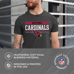 Arizona Cardinals NFL Adult Team Block Tagless T-Shirt - Charcoal