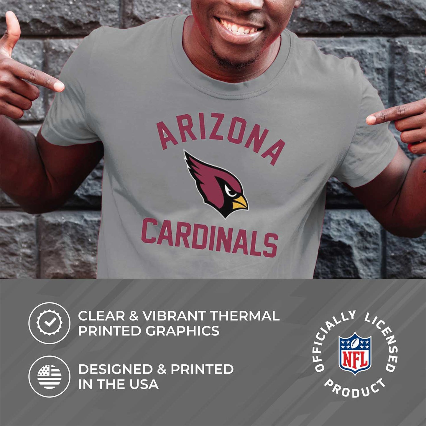 Arizona Cardinals NFL Adult Gameday T-Shirt - Gray