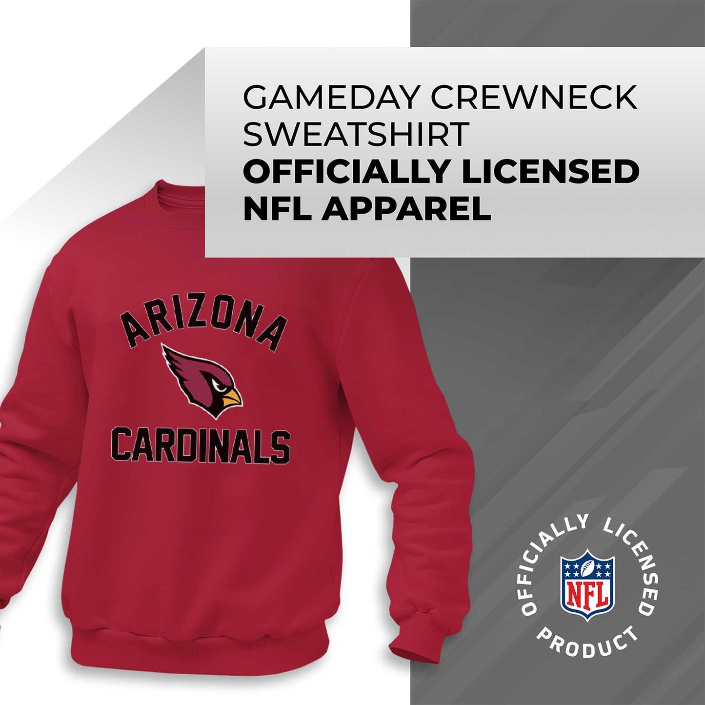 Arizona Cardinals NFL Adult Gameday Football Crewneck Sweatshirt - Cardinal