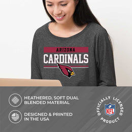 Arizona Cardinals NFL Womens Charcoal Crew Neck Football Apparel - Charcoal