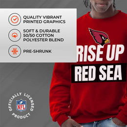 Arizona Cardinals NFL Adult Slogan Crewneck Sweatshirt - Cardinal
