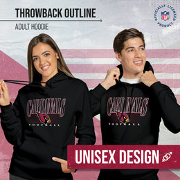 Arizona Cardinals NFL Adult Unisex Overtime Blueprint Soft Fleece Hooded Sweatshirt - Black