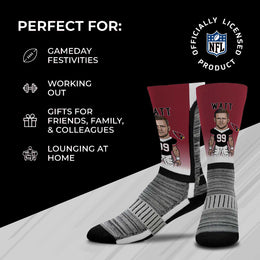 Arizona Cardinals For Bare Feet J.J. Watt  MVP Crew Socks - Cardinal #99
