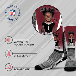 Arizona Cardinals FBF NFL Youth V Curve MVP Kyler Murray Player Crew Socks - Cardinal