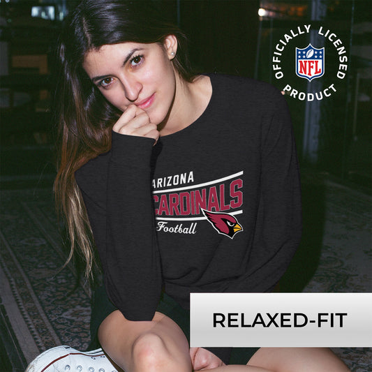 Arizona Cardinals NFL Womens Crew Neck Light Weight - Charcoal