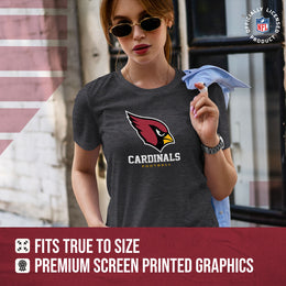 Arizona Cardinals Women's NFL Ultimate Fan Logo Short Sleeve T-Shirt - Black