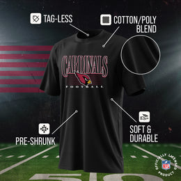 Arizona Cardinals NFL Youth Overtime Blueprint Football T-Shirt Unisex Tag Free Comfortable - Black